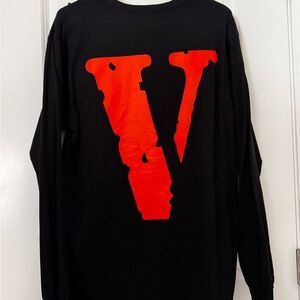 VLONE Black and Orange Long Sleeve Tee